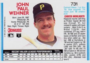 John Wehner  baseball card collectible - Main Image 2