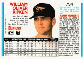 Billy Ripken  baseball card collectible - Main Image 2