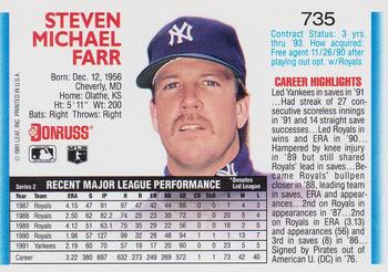 Steve Farr  baseball card collectible - Main Image 2