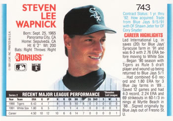 Steve Wapnick  baseball card collectible - Main Image 2