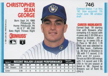 Chris George  baseball card collectible - Main Image 2