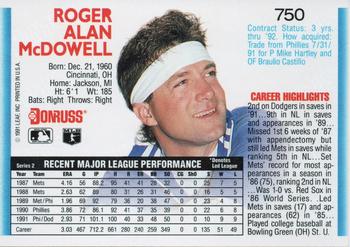 Roger McDowell  baseball card collectible - Main Image 2