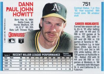 Dann Howitt  baseball card collectible - Main Image 2