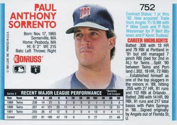 Paul Sorrento  baseball card collectible - Main Image 2