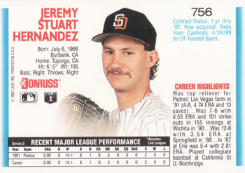 Jeremy Hernandez  baseball card collectible - Main Image 2