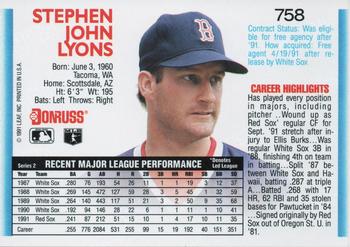 Steve Lyons  baseball card collectible - Main Image 2