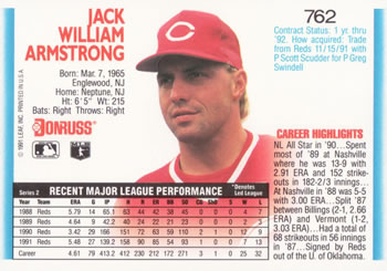 Jack Armstrong  baseball card collectible - Main Image 2