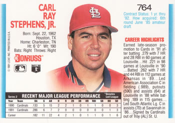 Ray Stephens  baseball card collectible - Main Image 2