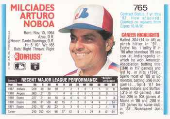 Junior Noboa  baseball card collectible - Main Image 2