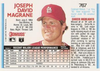 Joe Magrane  baseball card collectible - Main Image 2