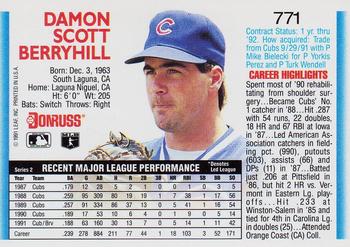 Damon Berryhill  baseball card collectible - Main Image 2