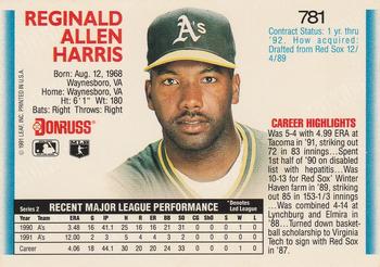 Reggie Harris  baseball card collectible - Main Image 2