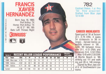 Xavier Hernandez  baseball card collectible - Main Image 2