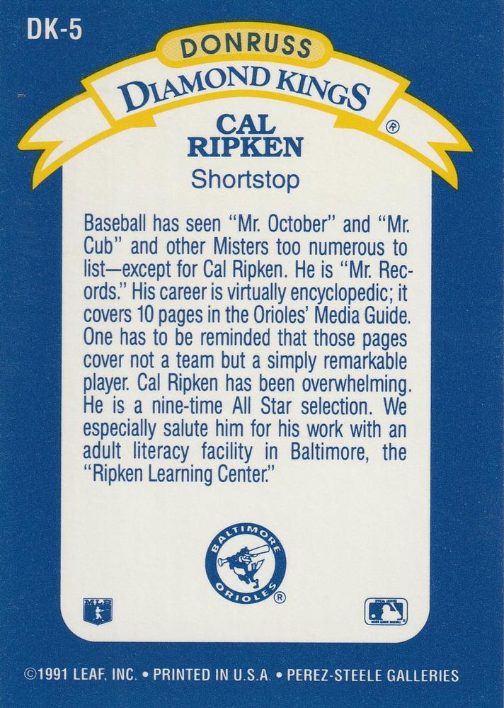 Cal Ripken  baseball card collectible - Main Image 2