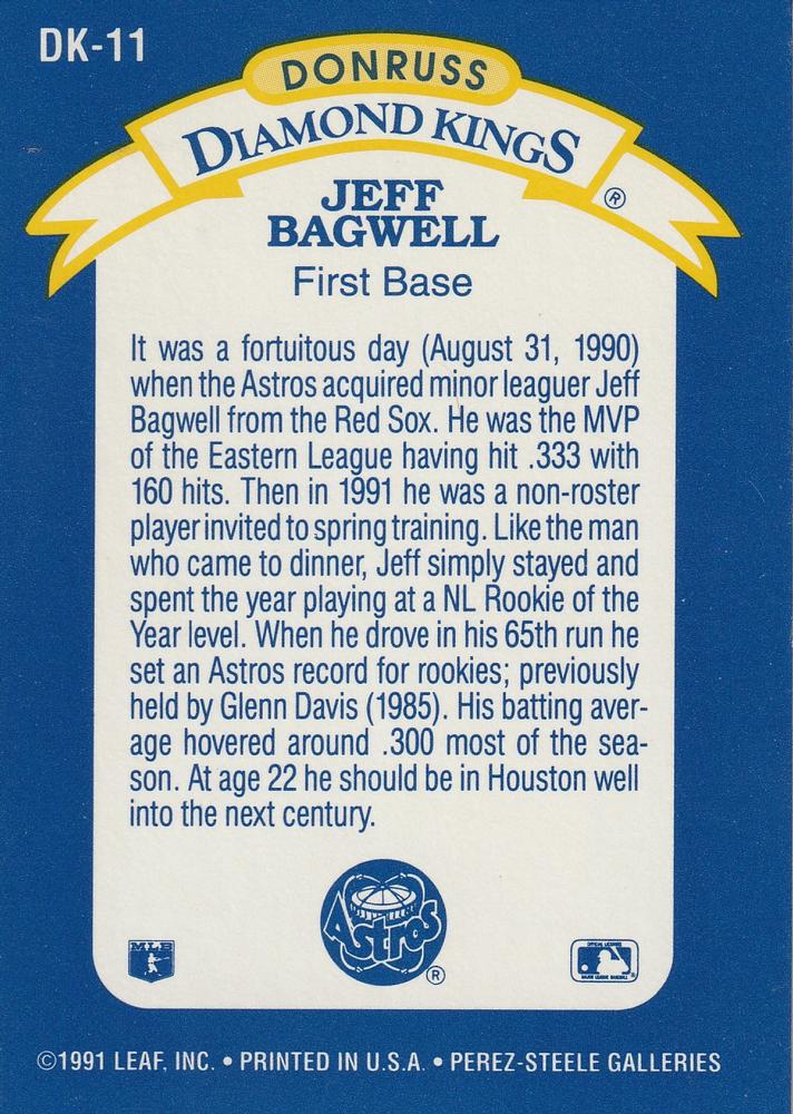 Jeff Bagwell  baseball card collectible - Main Image 2