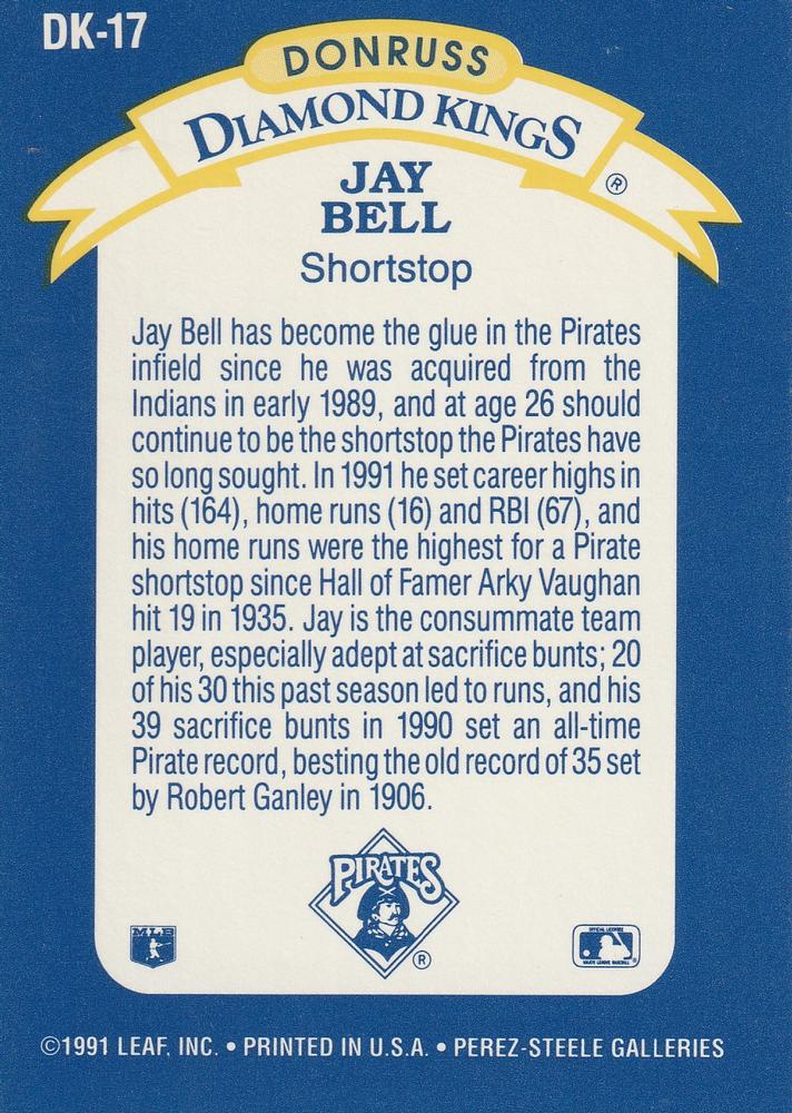 Jay Bell  baseball card collectible - Main Image 2