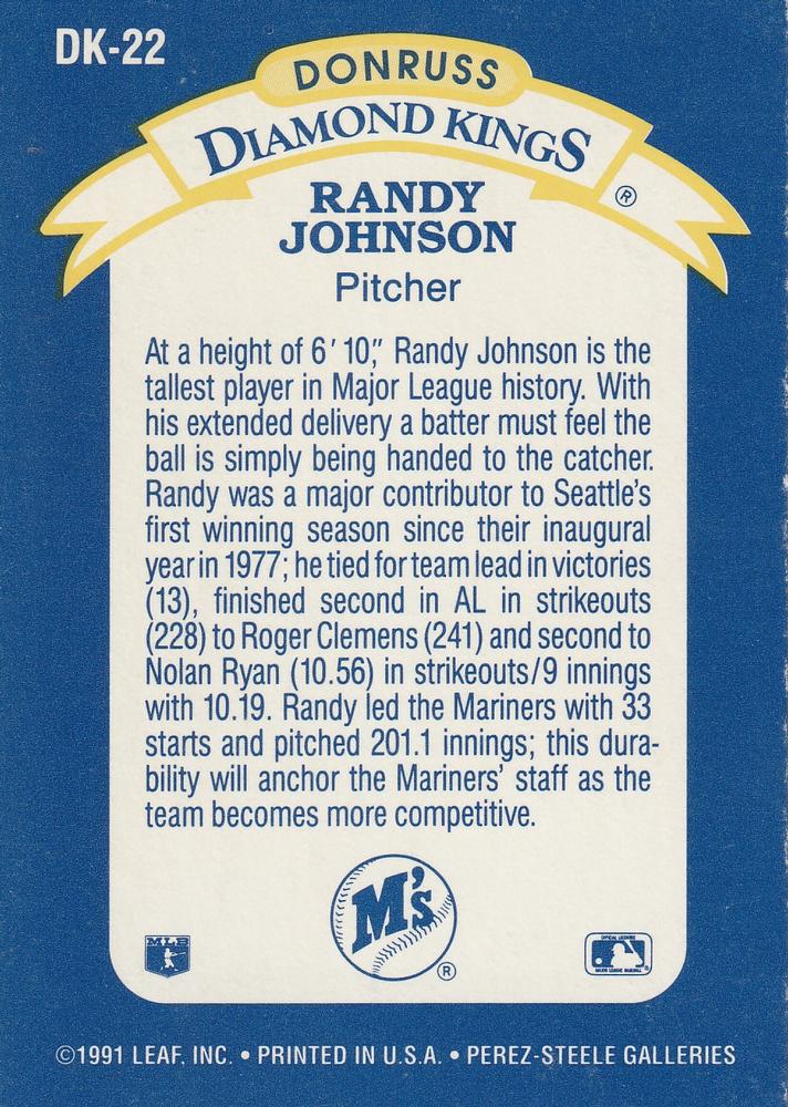 Randy Johnson  baseball card collectible - Main Image 2