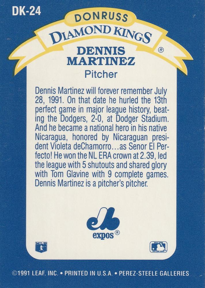 Dennis Martinez  baseball card collectible - Main Image 2