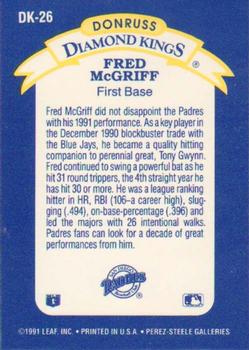 Fred McGriff  baseball card collectible - Main Image 2