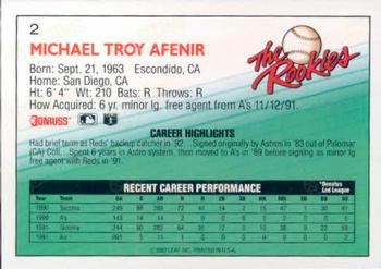 Troy Afenir  baseball card collectible - Main Image 2