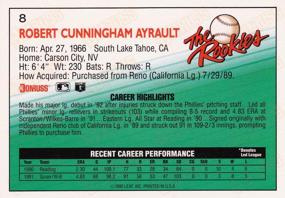 Robert Ayrault  baseball card collectible - Main Image 2