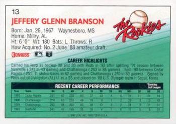 Jeff Branson  baseball card collectible - Main Image 2