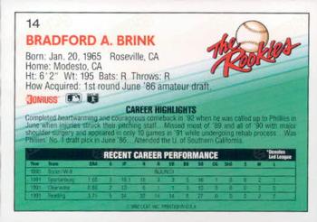 Brad Brink  baseball card collectible - Main Image 2
