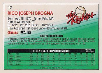 Rico Brogna  baseball card collectible - Main Image 2