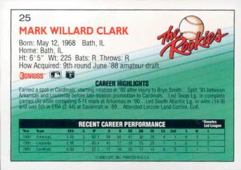 Mark Clark  baseball card collectible - Main Image 2