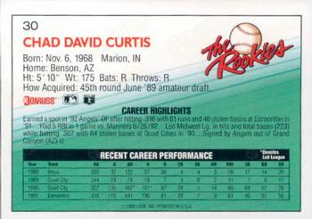 Chad Curtis  baseball card collectible - Main Image 2