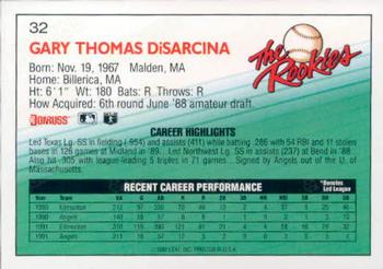 Gary DiSarcina  baseball card collectible - Main Image 2