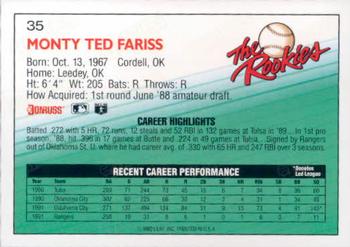 Monty Fariss  baseball card collectible - Main Image 2