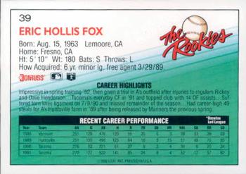 Eric Fox  baseball card collectible - Main Image 2