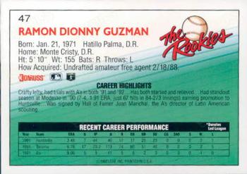 Johnny Guzman  baseball card collectible - Main Image 2