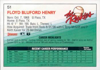 Butch Henry  baseball card collectible - Main Image 2