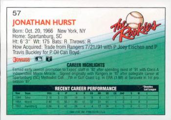 Jonathan Hurst  baseball card collectible - Main Image 2
