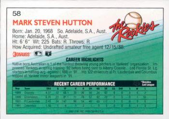 Mark Hutton  baseball card collectible - Main Image 2