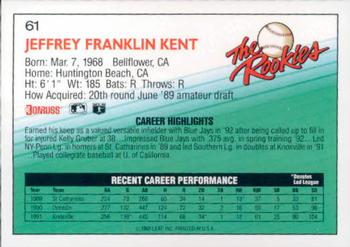 Jeff Kent  baseball card collectible - Main Image 2