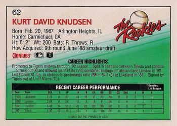 Kurt Knudsen  baseball card collectible - Main Image 2