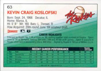 Kevin Koslofski  baseball card collectible - Main Image 2