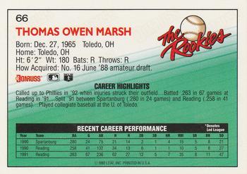 Tom Marsh  baseball card collectible - Main Image 2