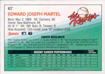 Ed Martel  baseball card collectible - Main Image 2