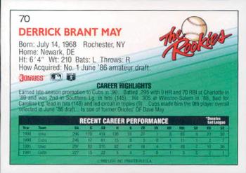 Derrick May  baseball card collectible - Main Image 2