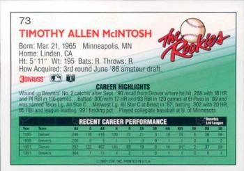 Tim McIntosh  baseball card collectible - Main Image 2