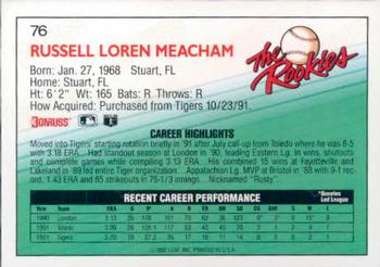 Rusty Meacham  baseball card collectible - Main Image 2