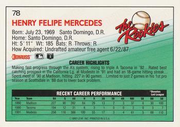 Henry Mercedes  baseball card collectible - Main Image 2