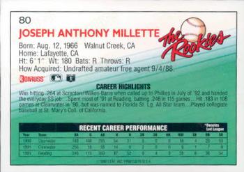 Joe Millette  baseball card collectible - Main Image 2