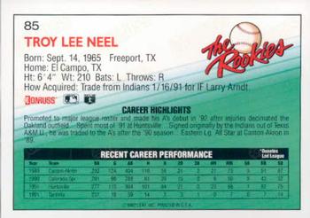 Troy Neel  baseball card collectible - Main Image 2