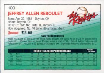 Jeff Reboulet  baseball card collectible - Main Image 2