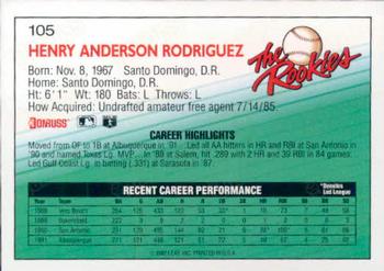 Henry Rodriguez  baseball card collectible - Main Image 2